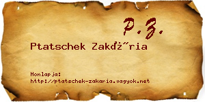 Ptatschek Zakária névjegykártya
